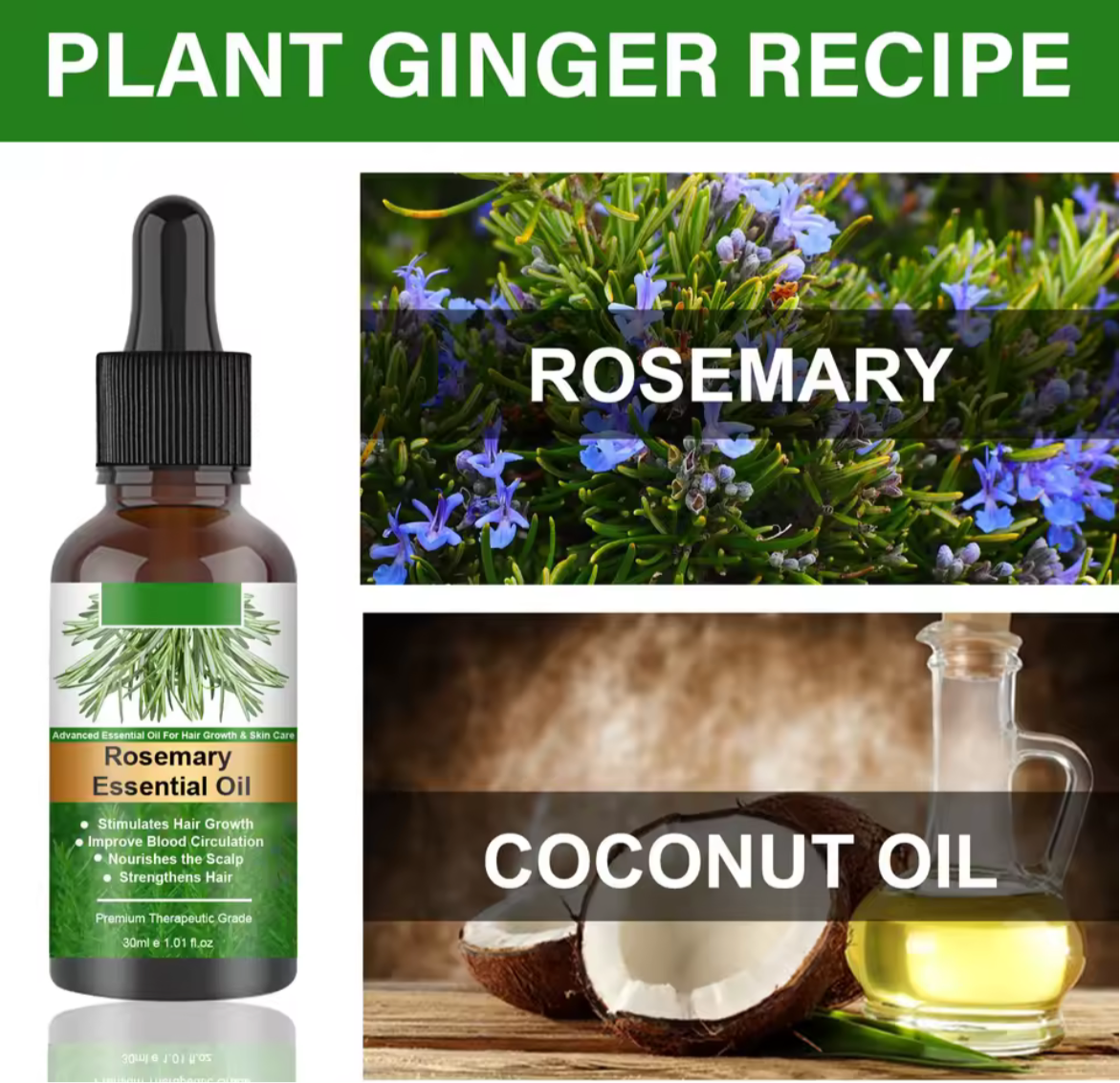 Rosemary And Coconut Oil, Accelerates Hair Growth.